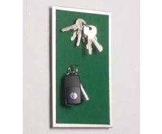 Magnet - Schlüssel-Board aus Edelstahl, mit Filz in dunkel-grün; 25 x 15 cm