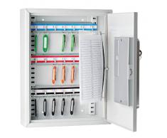 Wedo 10262137 Schlüsselschrank (für 21 Schlüssel, pulverbeschichtetes Stahlblech, mit modernem Elektronikschloss und zusätzlichem Standardschloß inklusive 2 Schlüssel) lichtgrau