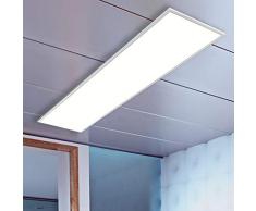 LED Panel Pendel, MARA weiß, 120x30cm, 42W LED Bürolampe als Pendelleuchte, neutralweiß, Büroleuchten, Deckenleuchte