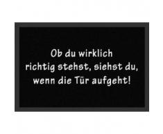 Fussmatte Ob du wirklich richtig stehst, siehst Du, wenn die Tür aufgeht! Fußmatte Schmutzmatte Türabstreifer Türmatte Fußabstreifer von for-collectors-only