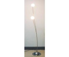 12V Halogen-Glas-Stehleuchte Kugelleuchte Kugellampe Brasilia Standlampe, Stimmungsleuchte
