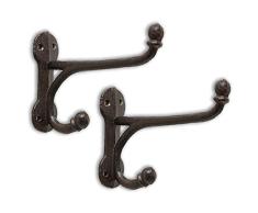 HausderHerzen 2er Set Garderobenhaken Haken Shabby Gusseisen Eisenhaken