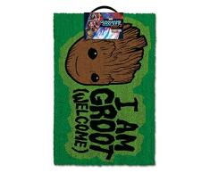 1art1 111664 Guardians of The Galaxy - Vol. 2, I Am Groot - Welcome Fußmatte Türmatte 60 x 40 cm