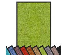 Schmutzfangmatte Rhine | schadstoffgeprüft | waschbare & extra leistungsstarke Fußmatte | Sauberlaufmatte mit Rutschfester Rückseite | Türmatte in vielen Größen & Farben (120x180 cm, Grün)