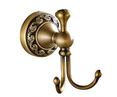 Weare Home ALLE Messing Konstruktion Doppel Haken Kleiderhaken Garderobe Handtuch Haken Gap Haken Vintage Retro Design Messing antik Finish Wand montiert für Badezimmer