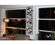 Wandgarderobe / Garderobe, Design Downtown, 140x40x2 cm, Edelstahl 3D poliert (glänzend) (Marke: Szagato, Made in Germany) (Kleiderständer Garderobenständer Wandpaneel Wanddeko Kleiderhaken Flurgarderobe)