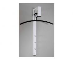 HAKU Möbel 89345 Wandgarderobe 4 x 20 x 70 cm, chrom / weiß