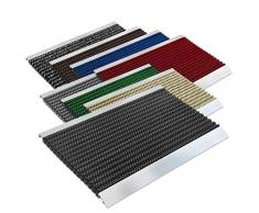 Floordirekt PRO Repräsentative Fußmatte Profi Brush - Testurteil Sehr Gut - Schmutzfangmatte mit Alu Rahmen für außen und innen - Verschiedene Bürsten Farben und Größen (40x60cm Schwarz)