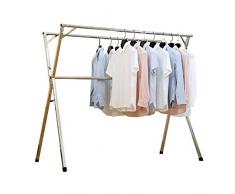 Jolitac Klappbar Kleiderständer Garderobenständer Edelstahl Wäscheständer Kleiderstangen Ausziehbar 110-150cm