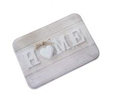 Nunbee Fußmatte Designer Anti Rutsch Unterlage Wasseraufnahme Teppich Praktische Schmutzfangmatte Haustür Flur Innenbereich Aussen Lustig Waschbar willkommen, HOME 40 * 60cm