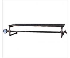 Garderobe Schmiedeeisen Vintage Kleiderbügel Sanitär Kleidungsstück Rack Wand Kleidungsstück Wandhalterung Rohr Rack Handtuchhalter (größe : 35 * 30 * 80cm)