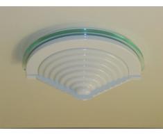 Dapo Hochwertige Halogen-Wandleuchte Estrella weiß Opalglas-Schale Acrylglaseinsatz grün Wandlampe Wandbeleuchtung Treppenhausleuchte