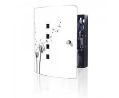 banjado - Design Edelstahl Schlüsselschrank von Burg-Wächter mit Motiv Pusteblume 2