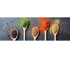 andiamo Küchenläufer Kitchen Teppichläufer aus PVC mit Glatter Oberfläche und Bunten Designs, Pflegeleicht, strapazierfähig, Schadstoffgeprüft, Größe:50 x 150 cm, Farbe: Gewürze