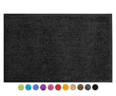 Primaflor - Ideen in Textil Schmutzfangmatte CLEAN – Schwarz 60x180 cm, Waschbare, rutschfeste, Pflegeleichte Fußmatte, Eingangsmatte, Küchenläufer Sauberlauf-Matte, Türvorleger für Innen & Außen