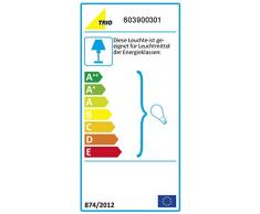 Trio Leuchten Deckenleuchte in nickel matt, Stoffschirm weiß 603900301
