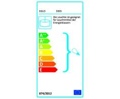 EGLO Hängeleuchte, Plastik, E27, 60 W, Weiß, 38 x 38 x 110 cm