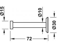 Gedotec Garderobenhaken Edelstahl Kleiderhaken Tür - Garderobe & Wand-Montage - UP-25 | Tiefe: 72 mm | Edelstahl matt gebürstet | Haken für verdeckte Befestigung | 1 Stück - Wandhaken mit Schrauben
