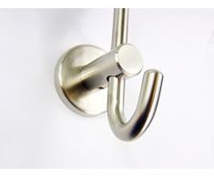 Gedotec Wand-Garderobenhaken Edelstahl Kleiderhaken Einzel-Haken Flur für Wand-Montage - GR10104 | Höhe: 90 mm | Wandhaken unsichtbar verschraubt | 1 Stück - Design Wandgarderobe klein mit Schrauben