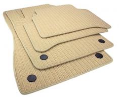 kfzpremiumteile24 Fußmatten / Velours RIPS Automatten Premium Qualität Stoffmatten 4-teilig beige