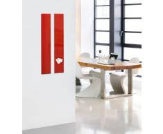 SIGEL GL104 kleines Glas-Magnetboard 12 x 78 cm rot / Magnetleiste Artverum - weitere Farben