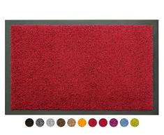 Schmutzfangmatte Sauberlauf Matte DANCER – Rot, 80x120 cm, Waschbare, Rutschfeste, Pflegeleichte Fußmatte, Eingangsmatte, Küchenläufer Matte, Türmatte Haustür Innen & Außen