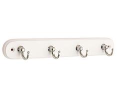 Headbourne Azhr4134 Mini-Schlüsselbrett mit 4 Chromhaken, Weiß