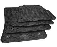 kfzpremiumteile24 Gummimatten Premium Qualität Fußmatten Gummi schwarz 4-teilig