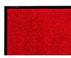 andiamo Schmutzfangmatte FuÃabtreter Türmatte FuÃmatte Sauberlaufmatte Schmutzabstreifer Türvorleger â Eingangsbereich In/Outdoor â rutschhemmend waschbar rot Polypropylenâ 80x120 cm â 5 mm Höhe