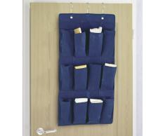 WENKO 4257030100 Hängeorganizer Air - 12 Fächer, Polypropylen-Faserstoff, Blau