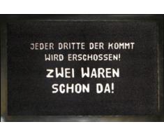 Rockbites Design 1012502110 Fußmatte, Polyamid, Schwarz, 40 x 60 cm, 1 Einheiten