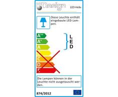 LED Pendelleuchte Blattgold Farben Eco-Light Helix 30 Watt 1800 Lumen dimmbar über den Lichtschalter