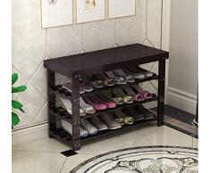 Shop Schuhe Schuhregal Naturholz Einfacher Schuh Stiefelregal Aufbewahrungsbox Organizer Halter Mehrschichtig ange Der Schuhhocker Multifunktionsablage Regalregal (Farbe: B, Größe: 80 * 29 * 54 cm)