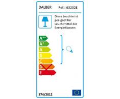 Dalber Fluoreszierende Hängelampe Mond und Stern, Grau 63232E