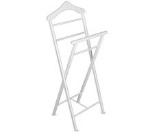 Staboos Stummer Diener aus Massiv Holz - klappbarer Herrendiener und Butler - fertig montierter Damendiener Kleiderständer in 3 Farben (Weiß)