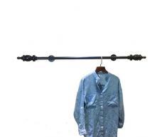 FKDEYIMAOJIA Wandgarderobe Eisen Kleiderständer Rohr Kleiderständer Kleiderbügel Lagerung für Kleidung Display (Size : 120x10cm)