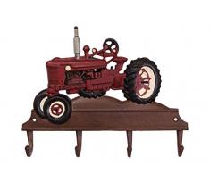 aubaho Kleiderhaken Traktor Wandgarderobe Garderobe Fahrzeug Eisen Antik-Stil 35cm (c)