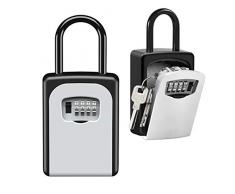 Schlüsselkasten mit 4-stelliger Code-Kombination für Hausschlüssel, Wandmontage, Schlüsselaufbewahrung