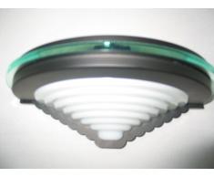 Dapo Elegante Glas Halogen-Wandleuchte Estrella schwarz Opalglas weiß Acrylglaseinsatz grün Wandlampe Treppenhausleuchte