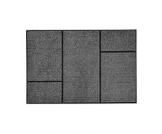 casa pura Moderne Fußmatte GEO | Zeitloses Design mit geometrischem Muster | rutschfeste Schmutzfangmatte mit Bester Reinigungswirkung | Türvorleger in edlem Anthrazit | 3 Größen (105x150 cm)