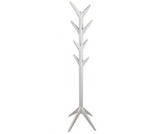 Schwarzwald Massivholz Garderobenständer James aus Massivholz in DREI Farben Garderobe Hutständer Jackenhalter Holzfarbe: Weiss