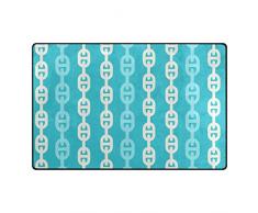 DEZIRO Niedliche Cartoon-Eisen-Ketten-Polyester-Bodenmatten Eingangsbereich Teppich Fußmatte Fußmatte Fußmatte Fußabtreter Home Dec Rutschfest waschbar, Polyester, 1, 31 x 20 inch