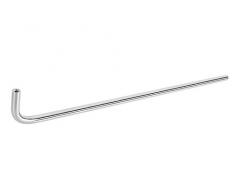 Wand-Garderobe Edelstahl Kleiderbügelhalter L-Form Kleiderbügel-Stange für Fachboden-Montage | Modell NORA | Länge 450 mm | Möbelbeschläge von GedoTec®