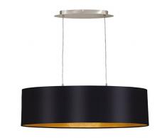 EGLO 31611 Hängeleuchte Maserlo Nickel-Matt Schirm, schwarz / gold stahl, 78 cm