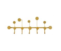 Xiaoli Kleiderhaken Wandmontage Schlüsselhaken Nordic kreative Schmiedeeisen Kleiderhaken Mantel Handtasche Hut-Schal-Halter-Ausgangsdekor-Kleiderständer Garderobe (Color : Gold)