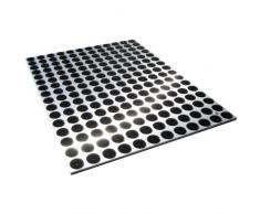 Radius - Feet back III - Fußmatte, Türmatte, Fußabtreter - Edelstahl - Scharze Bürsten - 78 x 59 cm