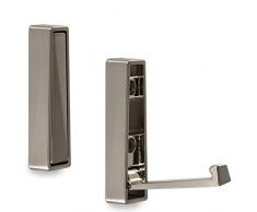 2er Set Aufbau Klapphaken BARI 80 x 20 x 15 mm Edelstahloptik Kleiderhaken klappbar Garderobenhaken Aufbauklapphaken von SO-TECH®