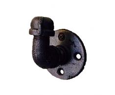 TONG YUE SHOP Industriellen Stil Retro Wasserpfeife Haken Wand Kleiderhaken Metall Schmiedeeisen Haken Eisen Stilvolle Handtuch Haken, Industrielle Stahl Schwarz Wandregal Für Eingangsbereich Bad