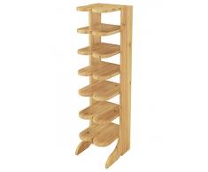 Erst-Holz® 90.80-00 Schuhregal Schuhständer Massivholz Kiefer Stiefelform
