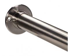 Gedotec Kleiderstange Edelstahl Schrankstange 1000 mm | Stange rund für Möbel & Kleider-Schränke | Schrankrohr Edelstahl matt gebürstet | Möbelrohr Ø 25 mm | 1 Stück - Garderoben-Stange Wand-Montage